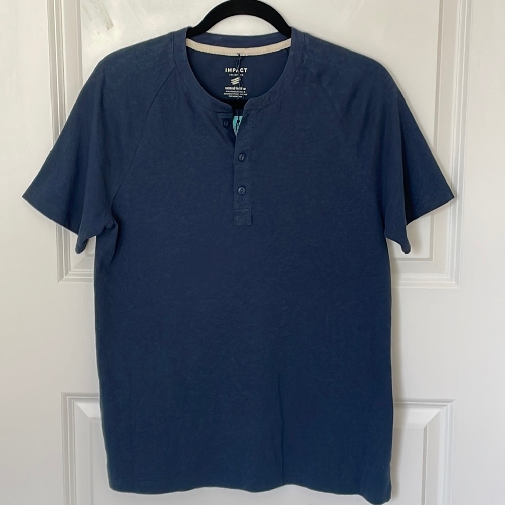 United By Blue Impact Collection Blue Henley Tee Small New Closet Staple